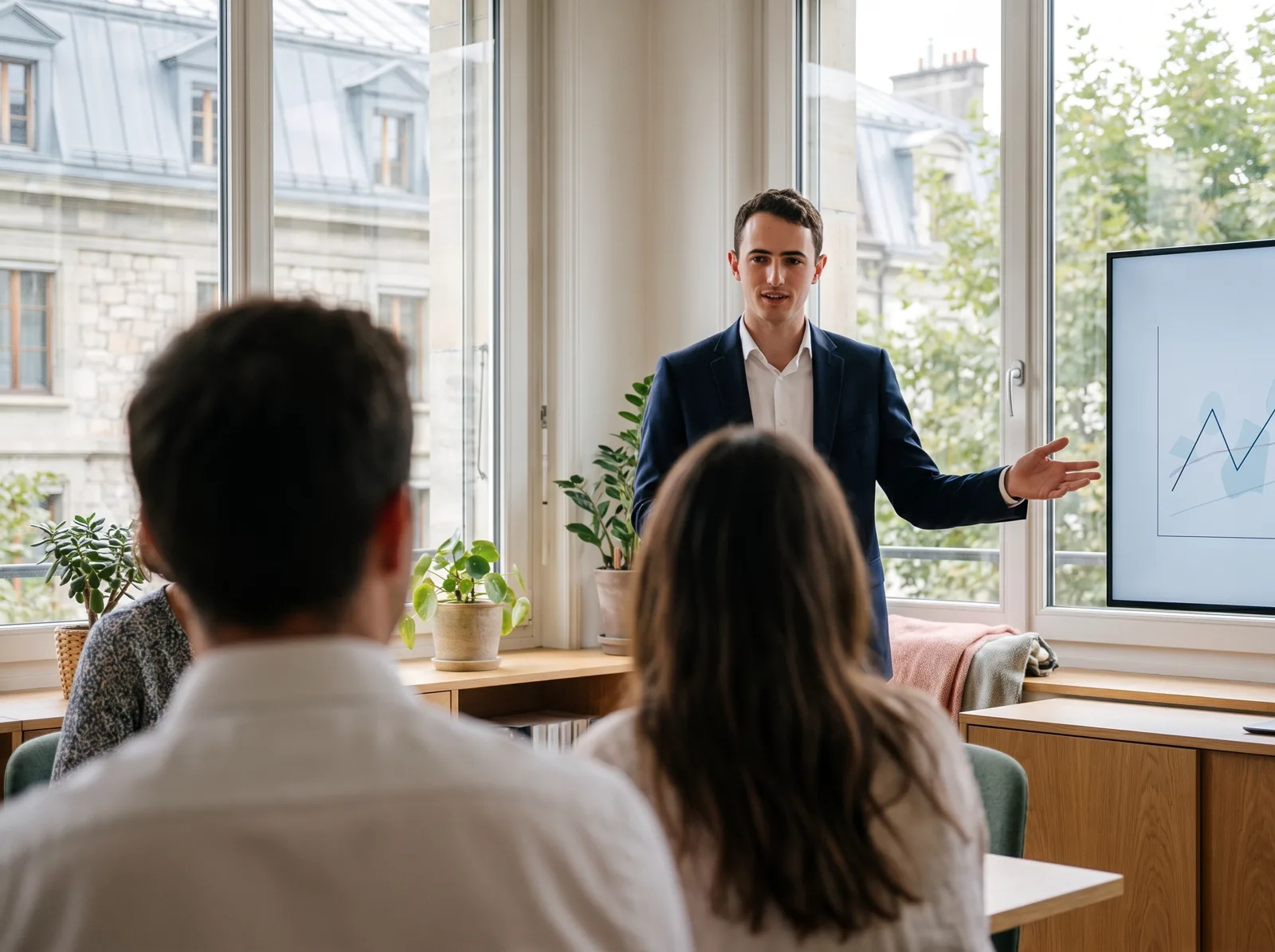 Restitution du plan d'action IA aux équipes du client par PrismIA, Genève