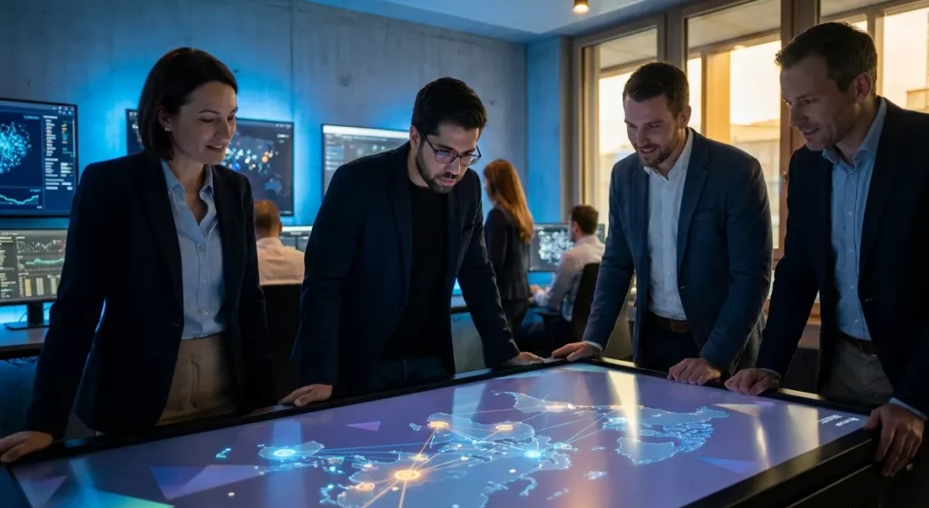 Exercice de simulation de sécurité IA dans une war-room administration publique